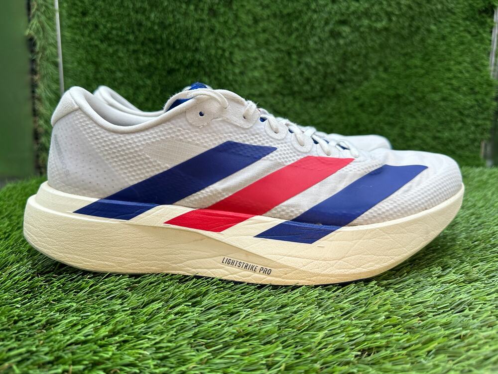 Adidas Adizero Evo SL KK3719 Athletic Sneaker Men's 10.5 White Textile Running
